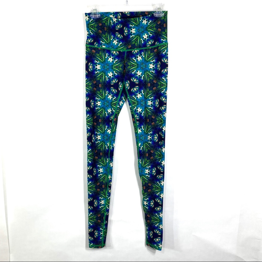 Wolven Threads Green Blue Kaleidoscope Leggings🌳